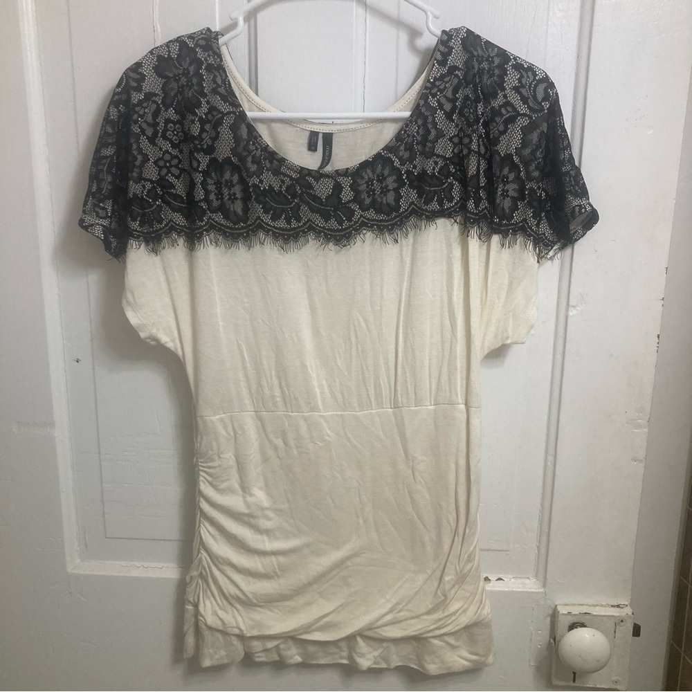 ⚡️ Maurice’s lace shoulder dress top with ruched sides size medium